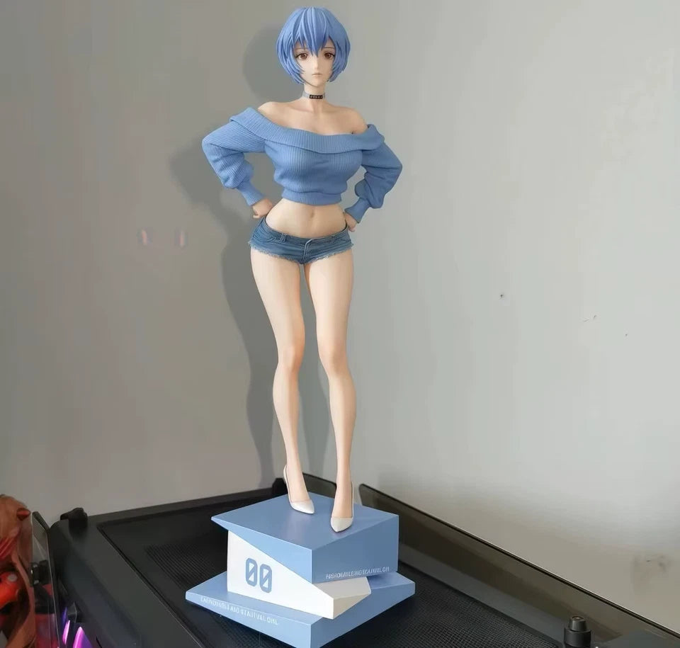 Rei Ayanami Casual Outfit Neon Genesis Evangelion Kawaii Anime Figure PVC 11.8" [Boxed]