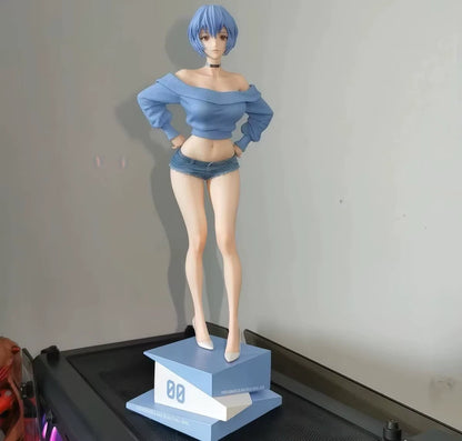 Rei Ayanami Casual Outfit Neon Genesis Evangelion Kawaii Anime Figure PVC 11.8" [Boxed]