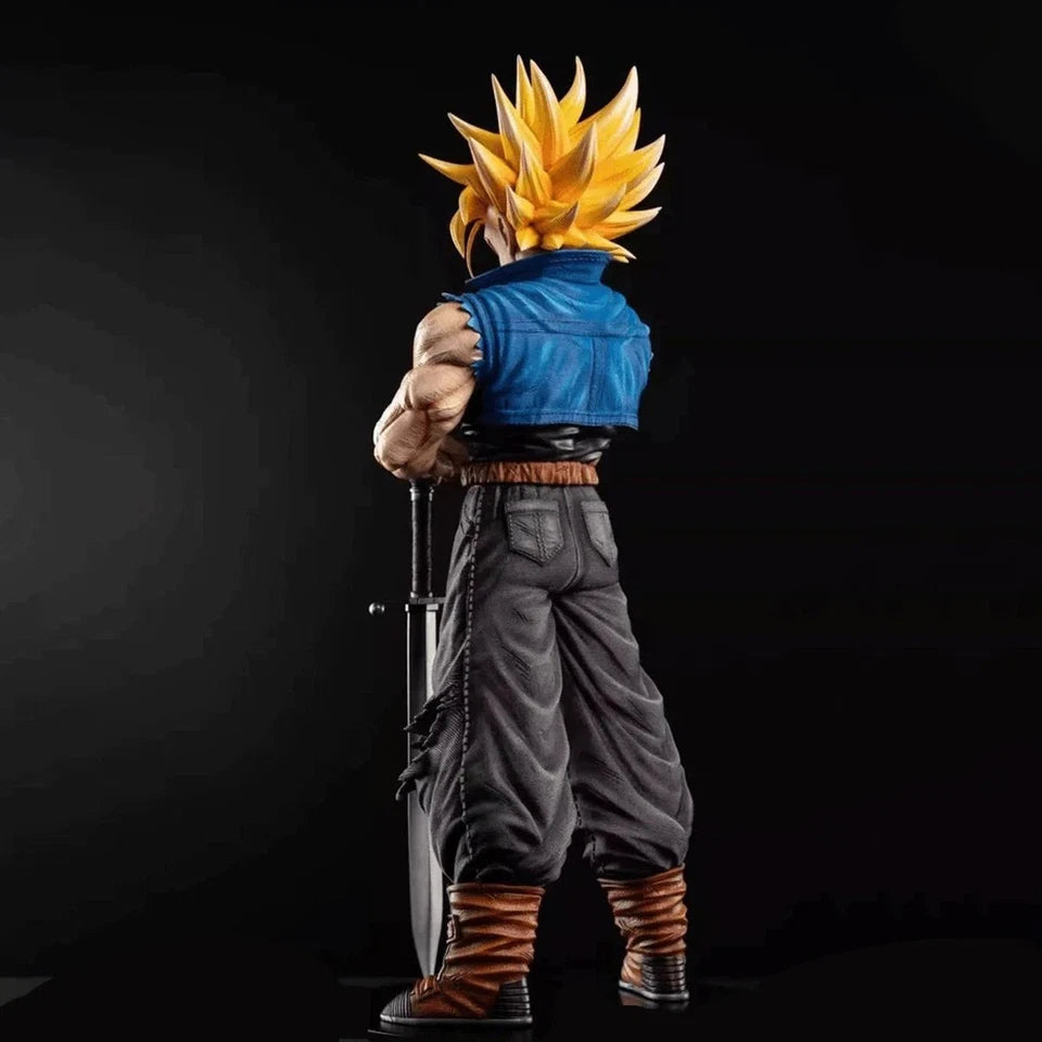 Future Trunks Super Saiyan Dragon Ball Z Anime Collectible Figure PVC 9" [No Box]