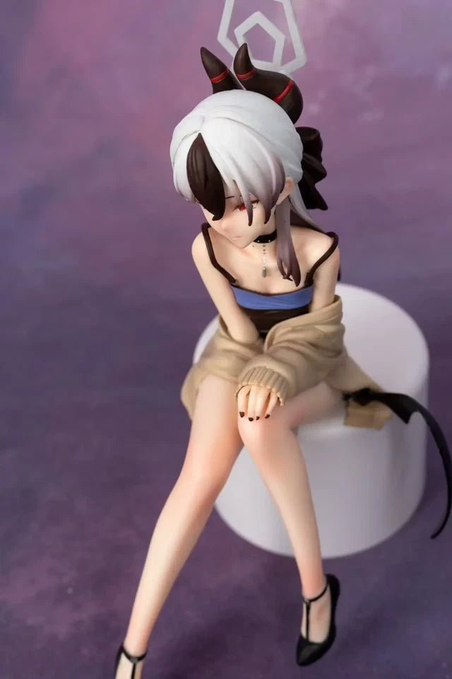 Onikata Kayoko Sitting Blue Archive RPG Kawaii Anime Figure PVC 6.2" [No Box]