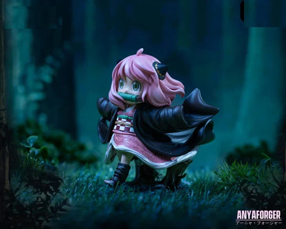 Anya Nezuko Outfit Spy × Family Demon Slayer Anime Figure PVC 4.7" [Boxed]