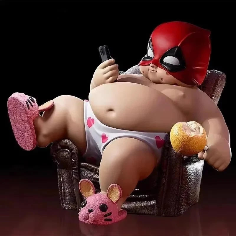 Chubby Deadpool Marvel Collectible Parody Funny Action Figure PVC 4.5" [No Box]