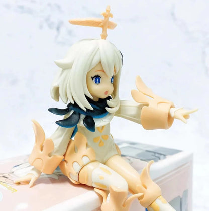 Paimon Sitting Genshin Impact Cute Kawaii Anime Figure Model Statue PVC 5" [Boxed]