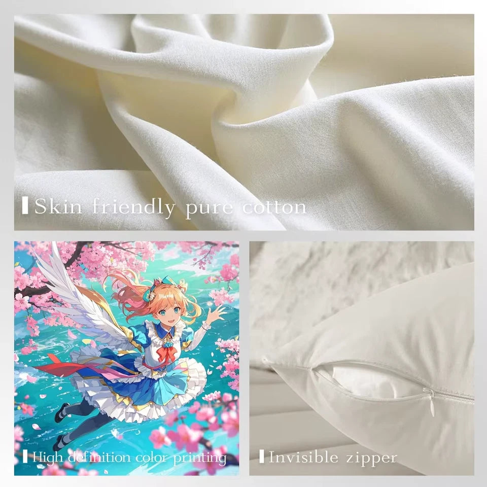Mitsuri Demon Slayer Anime Kawaii Soft Pillow Cushion Cover 2 x 2 ft