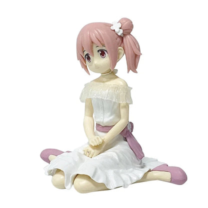 Madoka Kaname Sitting Puella Magi Madoka Magica Cute Anime Figure PVC 4" [Boxed]