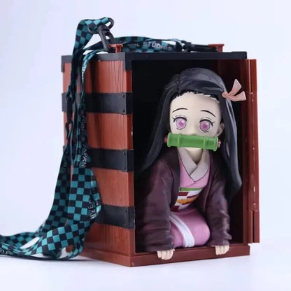 Nezuko Kamado Hiding in her Box Demon Slayer  Anime Kawaii Figure PVC 8.6" [Boxed]