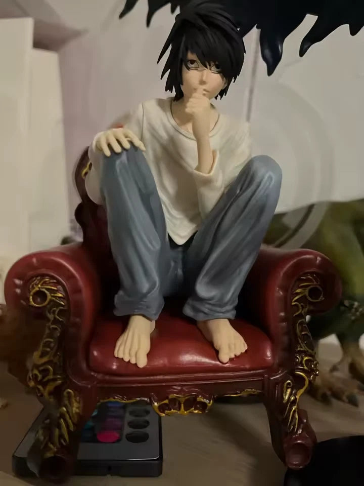 L Squatting Sofa Death Note Collectible New Arrival Anime Figure PVC 6" [Boxed]