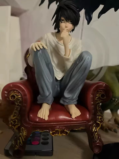 L Squatting Sofa Death Note Collectible New Arrival Anime Figure PVC 6" [Boxed]