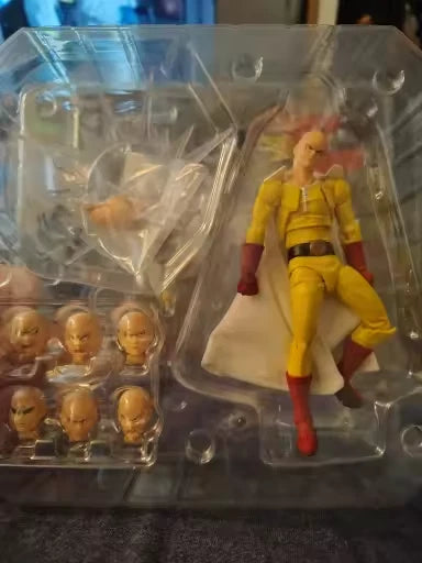 Saitama Bald Cape One Punch Man Adjustable Popular Anime Figure PVC 6" [Boxed]