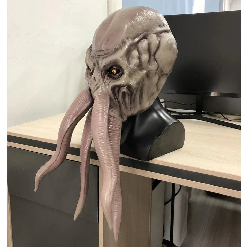 Mind Flayers Illithids Mask Cosplay Baldur's Gate 3 Costume Silicone PVC 23"