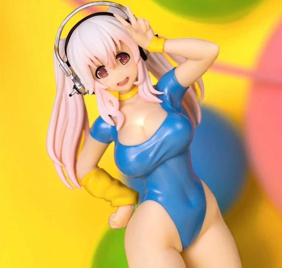 Super Sonico Zumba Outfit Nitroplus Kawaii Anime Figure PVC 7" [Boxed] *Adult Collectible*