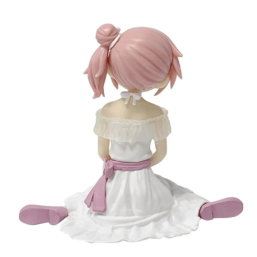 Madoka Kaname Sitting Puella Magi Madoka Magica Cute Anime Figure PVC 4" [Boxed]