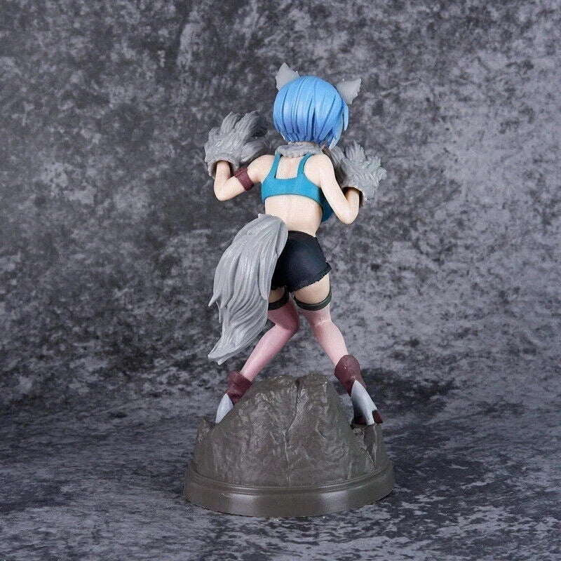 Rem Grey Wolf Re: Zero Kawaii Anime Figure Model Statue PVC 7" [No Box]