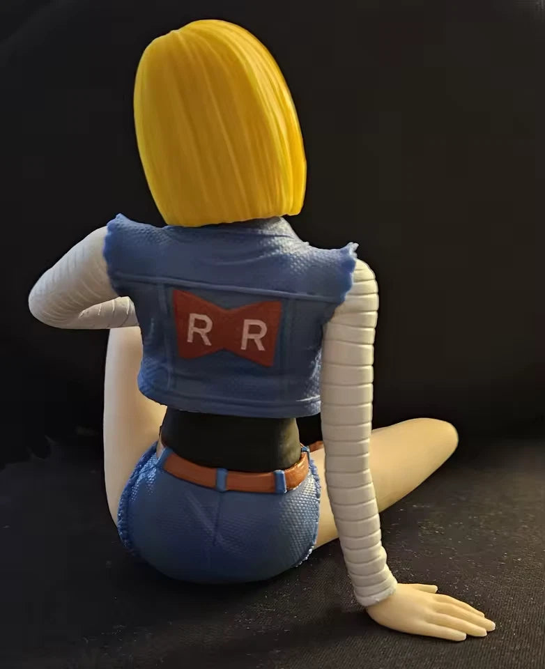 Android 18 Relax Time Dragon Ball Z Anime Figure Model Statue PVC 4.7" [No Box]