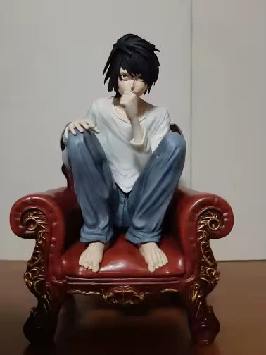 L Squatting Sofa Death Note Collectible New Arrival Anime Figure PVC 6" [Boxed]