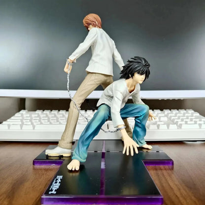 Light Yagami vs L Lawliet Death Note Collectible Anime Figure PVC 8.5" [Boxed]