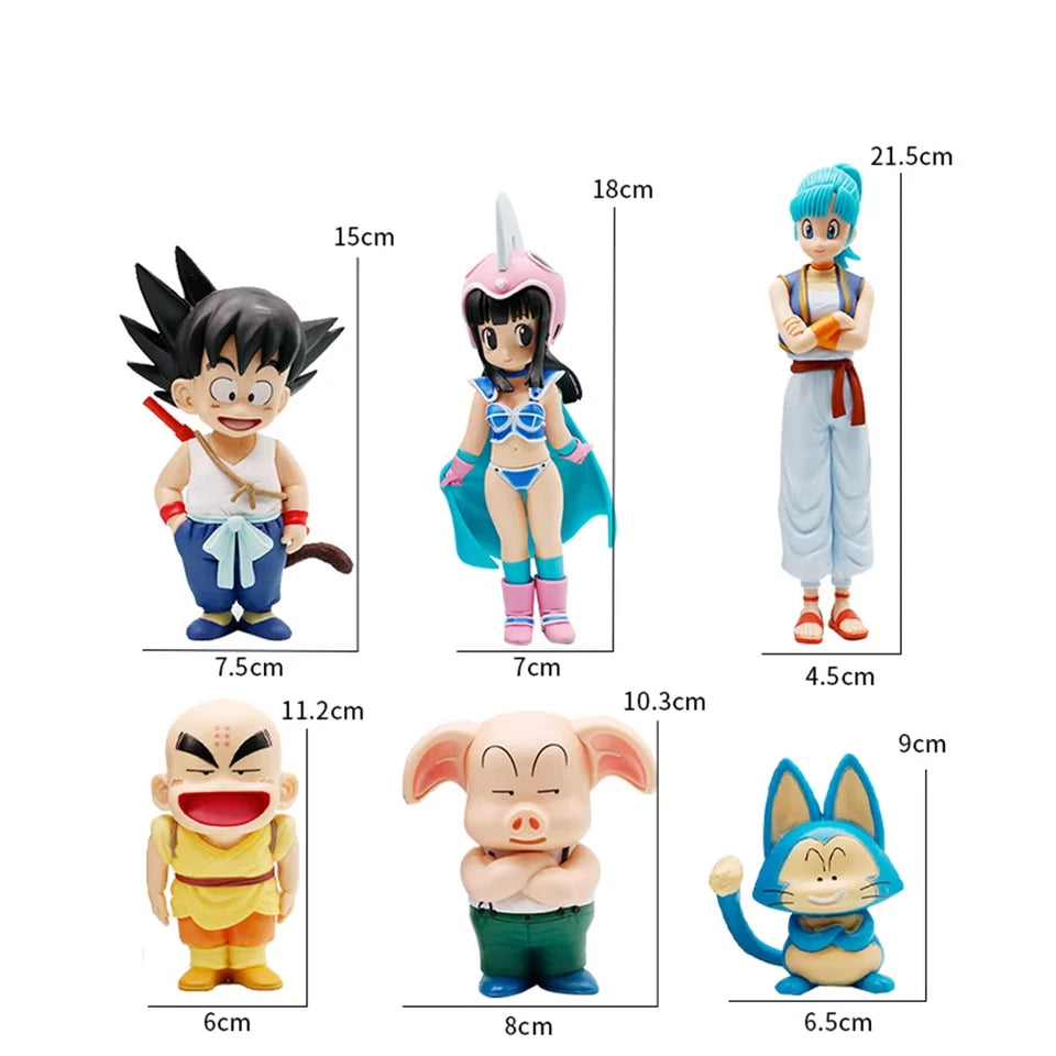 Goku, Chi-Chi, Bulma Dragon Ball Collectible Anime Figure PVC 3 - 8" [Boxed]