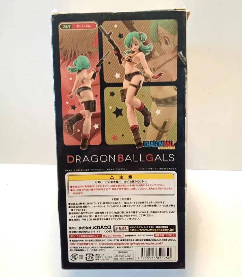 Bulma Army Bikini Dragon Ball Z Kawaii Anime Figure Model Statue PVC 7" [Boxed]