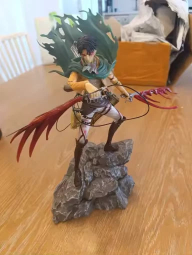 Levi Ackerman Battle Damage Ver. Attack on Titan AoT Anime Figure PVC 13.7" [Boxed]