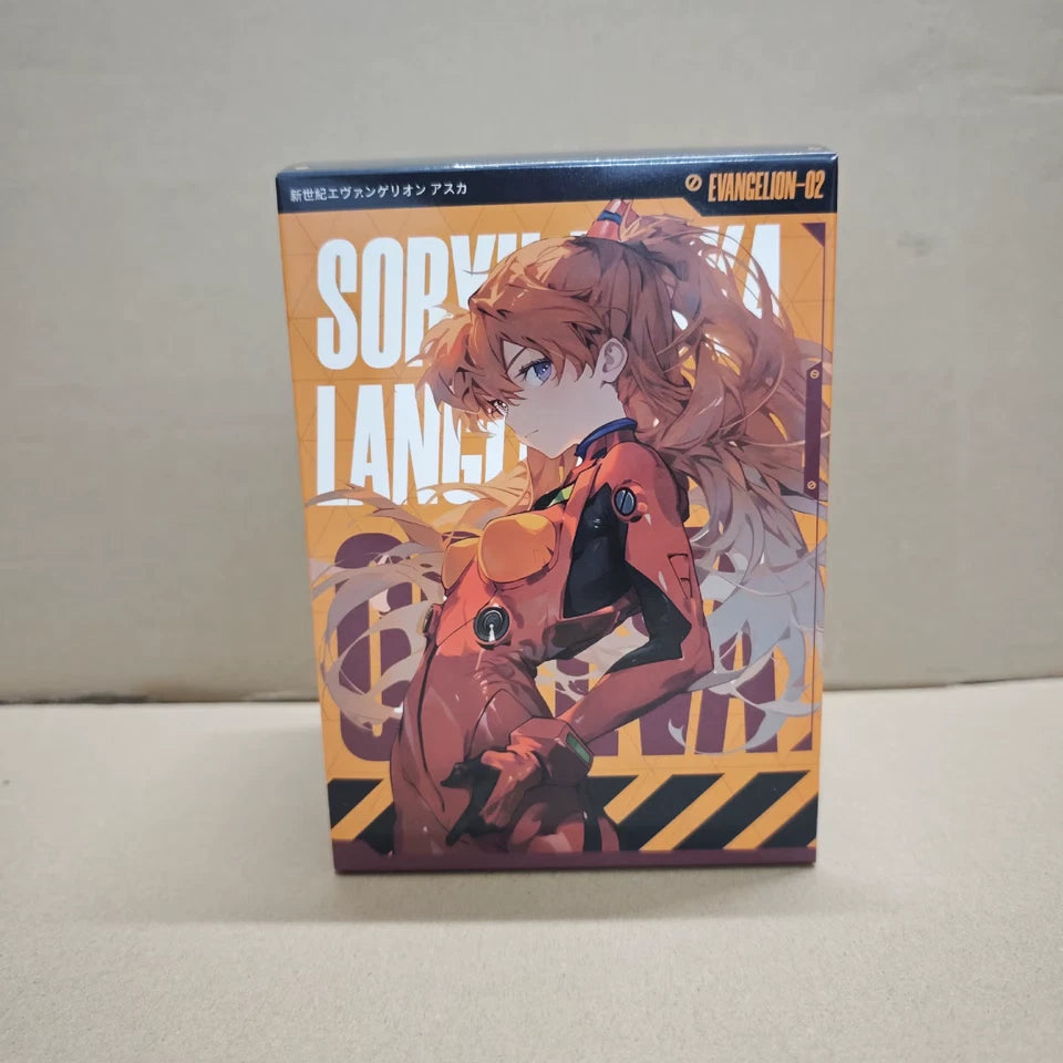 Asuka Squatting Neon Genesis Evangelion Anime Kawaii Figure PVC 5.2 in [Boxed]