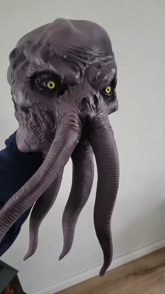 Mind Flayers Illithids Mask Cosplay Baldur's Gate 3 Costume Silicone PVC 23"