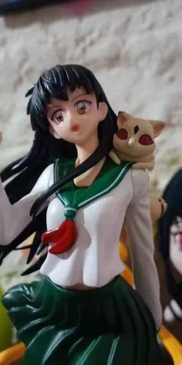 Kagome Higurashi Student Uniform Inuyasha Anime Figure Model PVC 9" [No Box]