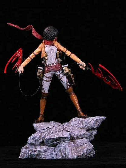 Mikasa Ackerman Battle Damage Ver. Attack on Titan AoT Anime Figure PVC 13.7" [Boxed]