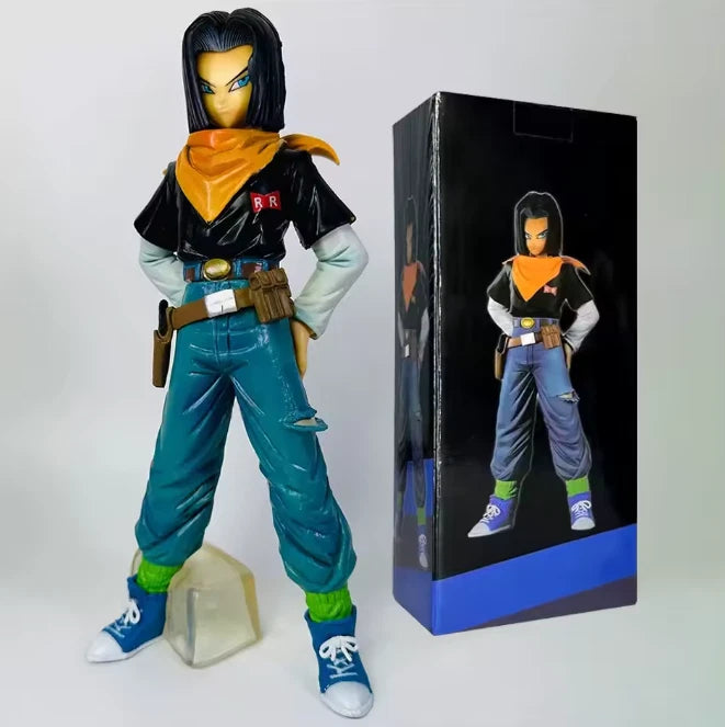 Android 18 & Android 17 Dragon Ball Z Anime Figure Model Statue PVC 9" [Boxed]