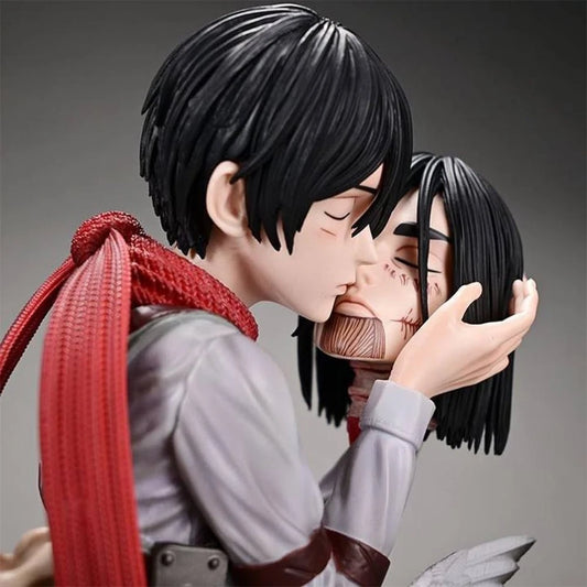 Mikasa Kissing Eren's Head Attack on Titan AoT Top-Rated Anime Figure PVC 8.6" [Boxed]