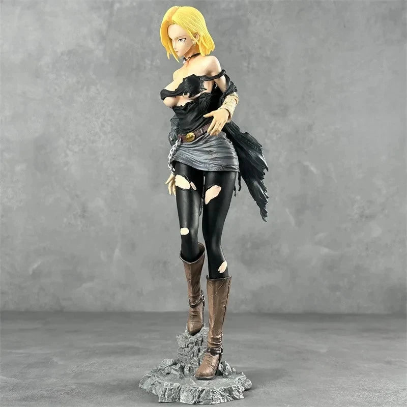 Android 18 Torn Shirt Dragon Ball Z Anime Figure Model PVC 9" [Adult Collectible]