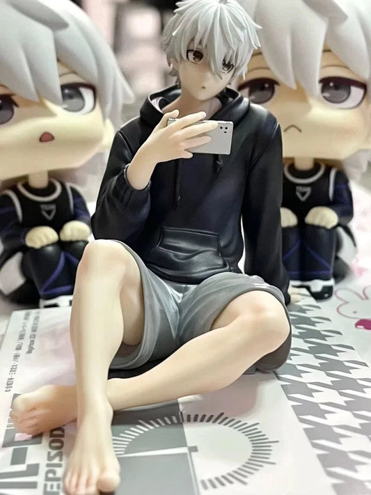 Nagi Seishiro Hoodie Blue Lock Desktop Anime Figure Model Statue PVC 3" [Boxed]