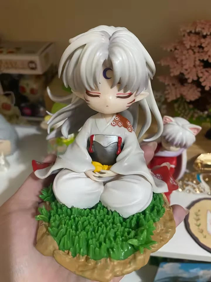 Sesshoumaru Meditating Chibi InuYasha Anime Figure Model Statue PVC 5" [No Box]