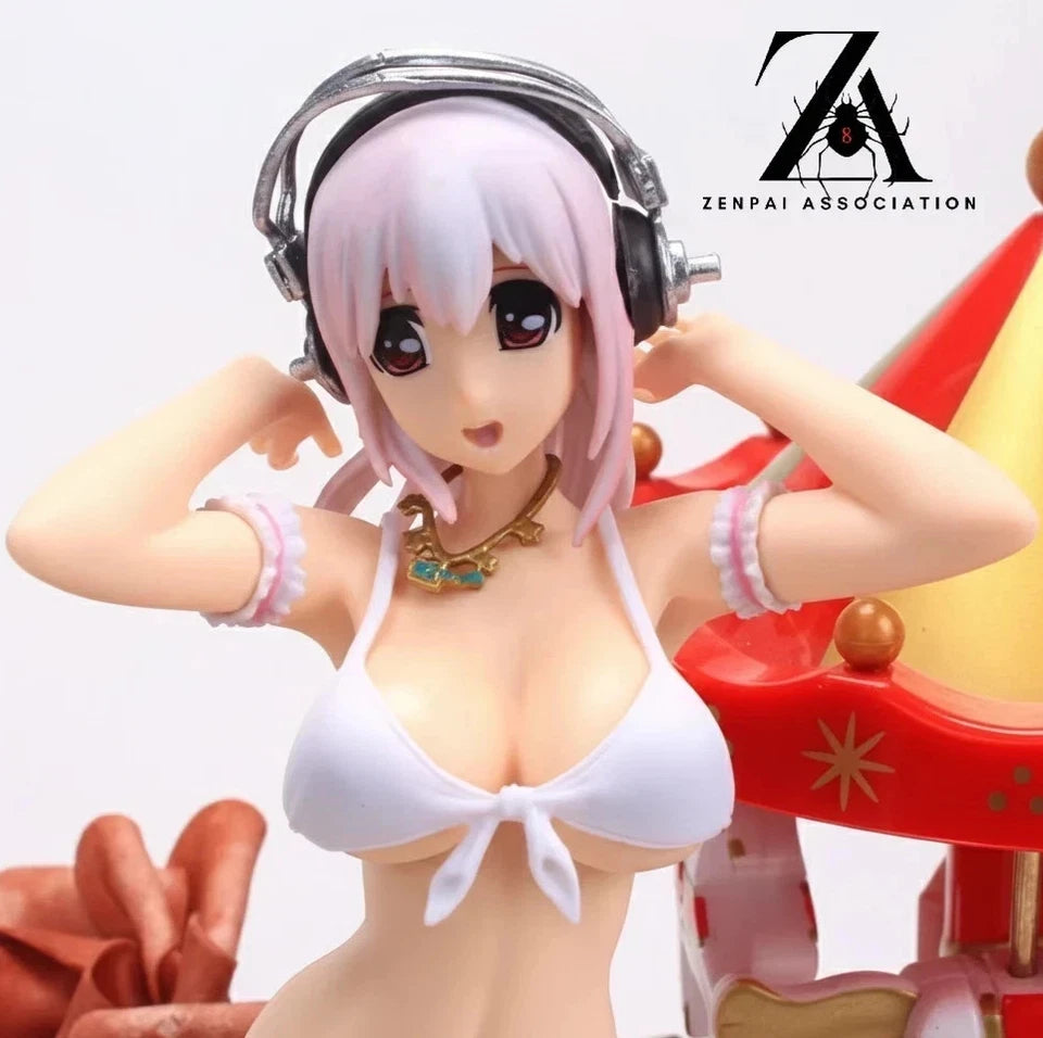 Super Sonico Swimsuit Nitroplus SoniAni Vocaloid Anime Figure Model Statue PVC 7" [No Box]