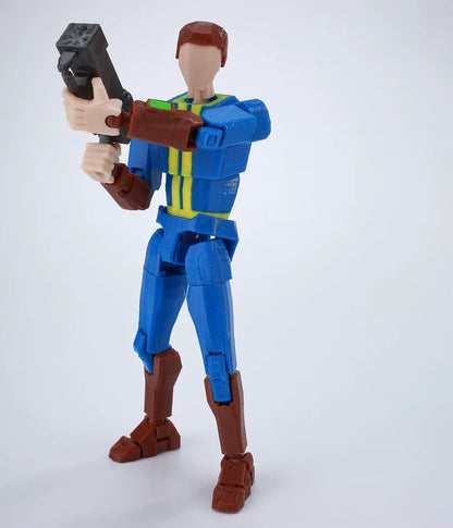 Nate Blue Jumpsuit Fallout RPG Adjustable Gaming Action Figure PVC 5.5" [No Box]