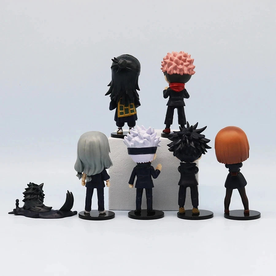 7 PCS Jujutsu Kaisen Anime Collectibles Kawaii Chibi Figurines PVC 3" [No Box]