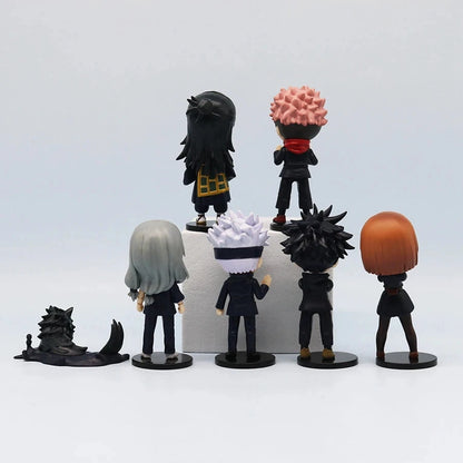 7 PCS Jujutsu Kaisen Anime Collectibles Kawaii Chibi Figurines PVC 3" [No Box]
