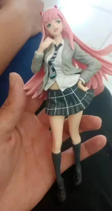 Zero Two School Uniform Darling in the Franxx Anime Figure Model Statue PVC 6" [No Box]
