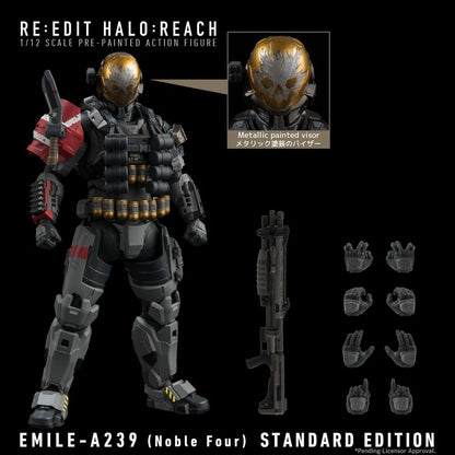 Emile - A239 Spartan Halo Reach Adjustable Rare Action Figure PVC 6.9" [Boxed]