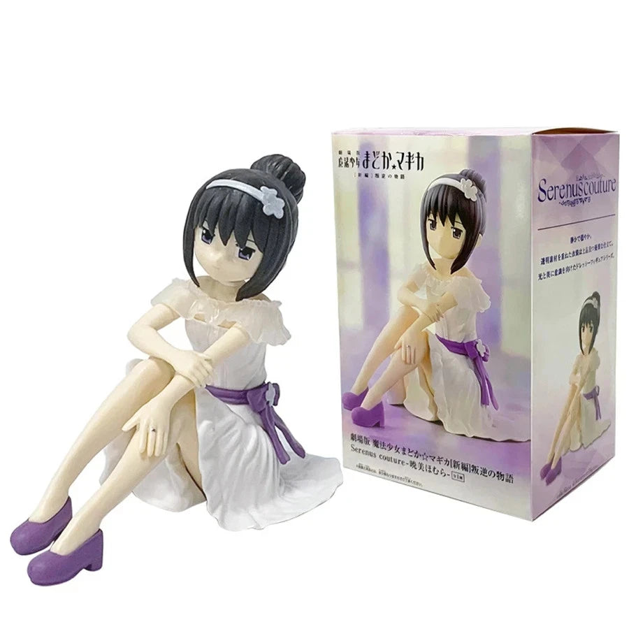 Homura Akemi Sitting Puella Magi Madoka Magica Desktop Anime Figure PVC 4" [Boxed]