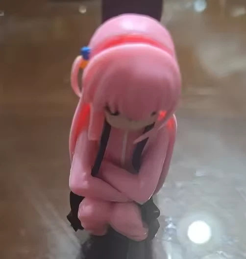 Hitori Gotoh Sitting Bocchi the Rock! Cute Anime Figurine PVC 3.5" [No Box]