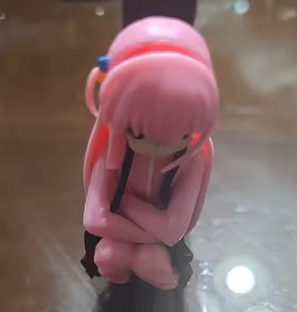 Hitori Gotoh Sitting Bocchi the Rock! Cute Anime Figurine PVC 3.5" [No Box]