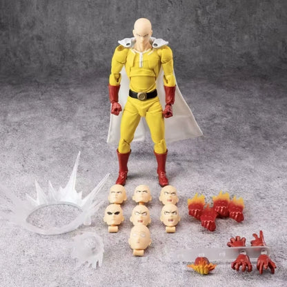 Saitama Bald Cape One Punch Man Adjustable Popular Anime Figure PVC 6" [Boxed]