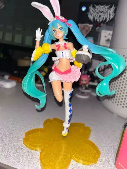 Hatsune Miku Easter Bunny Project DIVA Vocaloid Anime Figure PVC 9" [No Box]