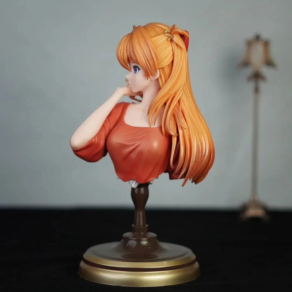 Asuka Sohryu Sculpture Neon Genesis Evangelion Cute Anime Statue PVC 9" [No Box]
