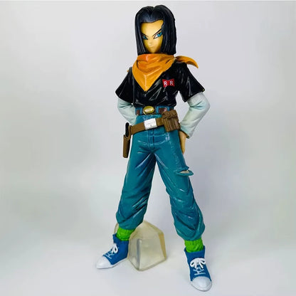 Android 18 & Android 17 Dragon Ball Z Anime Figure Model Statue PVC 9" [Boxed]