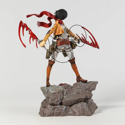 Mikasa Ackerman Battle Damage Ver. Attack on Titan AoT Anime Figure PVC 13.7" [Boxed]