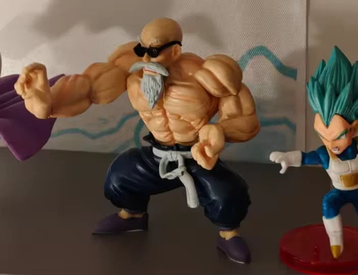 Master Roshi Buff Dragon Ball Z Classic Anime Figure Model Statue PVC 4" [No Box]