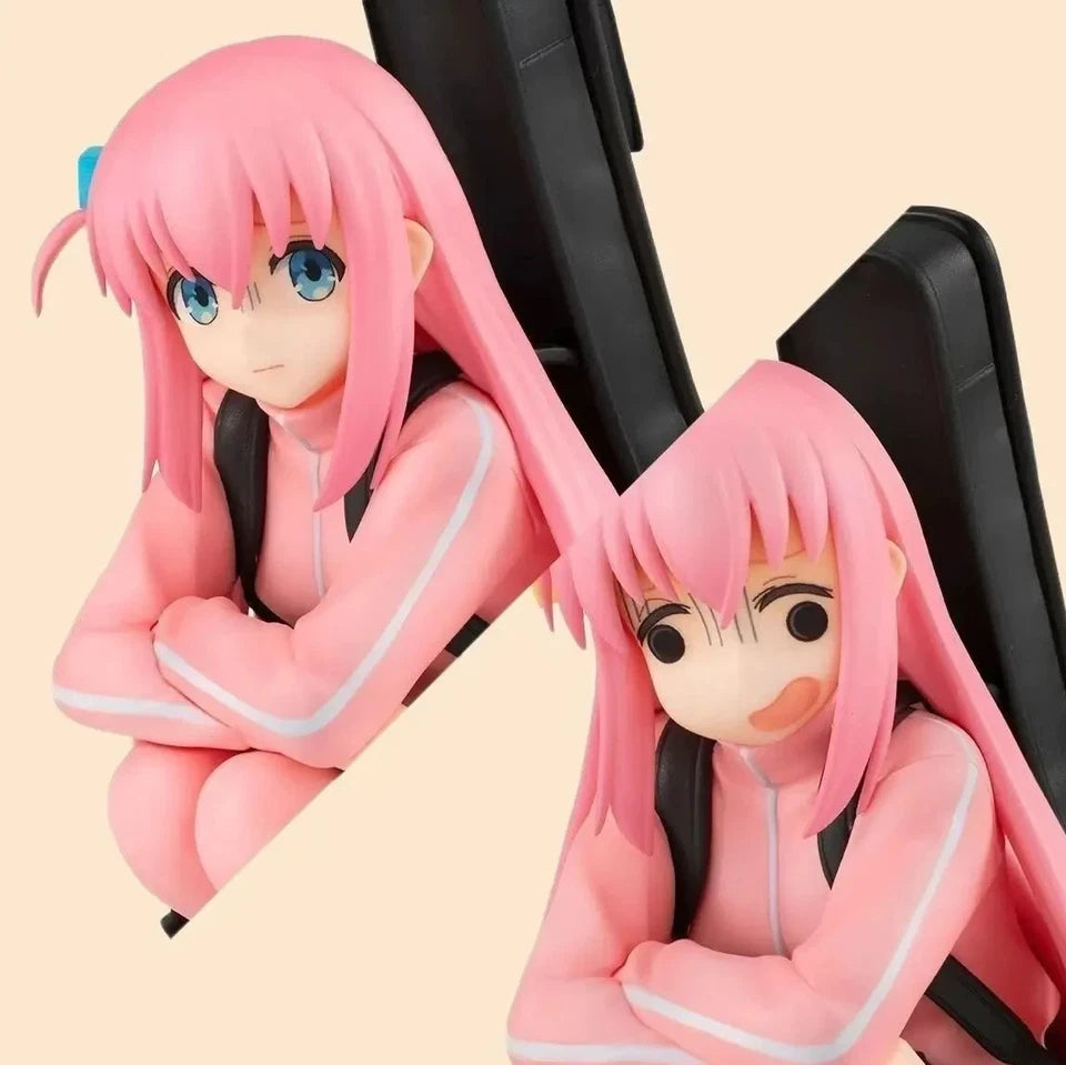 Hitori Gotoh Sitting Bocchi the Rock! Cute Anime Figurine PVC 3.5" [No Box]