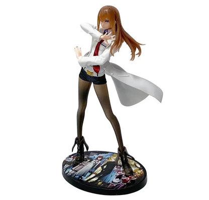 Kurisu Makise Lab Coat Steins;Gate Anime Figure Model Statue PVC 7.5" [Boxed]