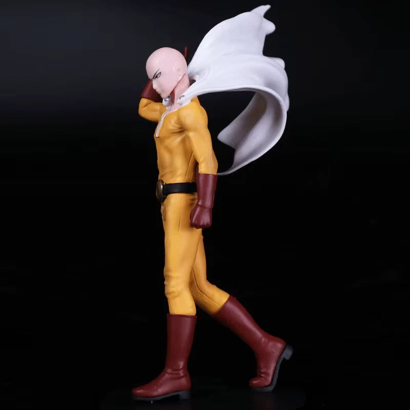 Saitama Bald Cape One Punch Man Anime Collectible Action Figure PVC 7.8" [No Box]